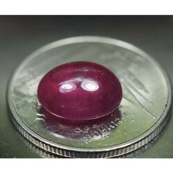 พลอยทับทิม (Ruby) 4.10 กะรัตสีแดง