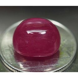 พลอยทับทิม (Ruby) 10.50 กะรัตสีแดงชมพู