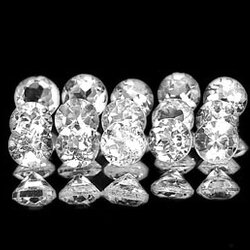 โทแพซขาวใช้แทนเพชร 1.10 กะรัต 15 ชิ้น 2.4 มิล