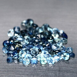 พลอยไพลินเจียรก้นเพชร 9.53 กะรัต 100 ชิ้น 2.7-2.9 มม.