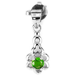 จี้พลอยกรีนโครมดิออปไซด์ 3 มม.แบบน่ารัก