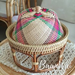 ฝาชี ไม้ไผ่สาน (คละสี)