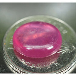 พลอยทับทิมแท้(Ruby) 6.65 กะรัตสีชมพูแดง