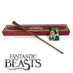 ไม้กายสิทธิ์ Fantastic Beasts พอร์เพนติน่า โกลด์สตีน แกนเหล็ก ไม่มีไฟ กล่องริบบิ้น สีดำ