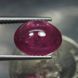พลอยทับทิม (Ruby) 5 กะรัตสีแดงม่วง
