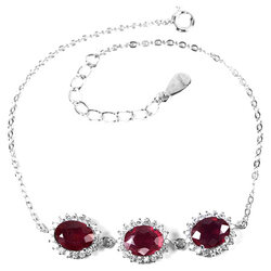 สร้อยข้อมือพลอยทับทิมแดงสวย