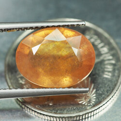 บุษราคัมอัฟริกาสีเหลือง (Sapphire) 7.75 กะรัต