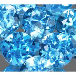 โทแพซพลอยสีฟ้า 0.40 กะรัต 10 ชิ้น 2.1 มิล