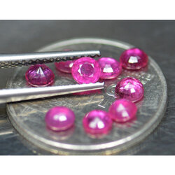 พลอยทับทิม (Ruby) 2.50 กะรัต 10 ชิ้น 3.7 มิล