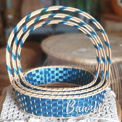 กระเช้าหวาย Code-003 ทรงรี