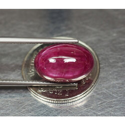 พลอยทับทิม 10.95 กะรัตสีชมพู