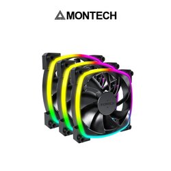 MONTECH AX120 PWM 3 IN 1 PACK WITH FAN HUB X 1 (BLACK) [1Y]