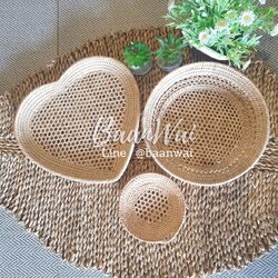 ถาดหวาย กระจาดหวาย ถาดใส่ผลไม้ ถาดหวายเวียน