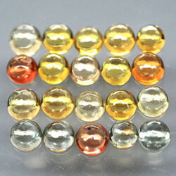 แซฟไฟร์หลากสี (Sapphire) 2.73 กะรัต 20 ชิ้น 2.8 มิล