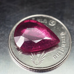 พลอยทับทิม (Ruby) 4.35 กะรัตสีแดงม่วง