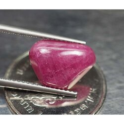 พลอยทับทิมสำหรับสะสม 5.40 กะรัตสวยสีชมพูแดง