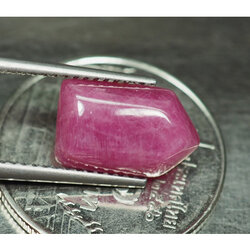 พลอยทับทิมแท้ 4.90 กะรัตสีชมพูแดง