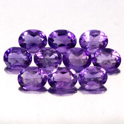 อะเมทิสต์สีม่วง (Amethyst) 3 กะรัต 10 ชิ้น