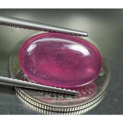 พลอยทับทิมแท้ 7.25 กะรัตสีแดงชมพู