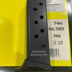 แม็กกาซีนปืน (Magazine)Walther PPK7.65 (6นัด)