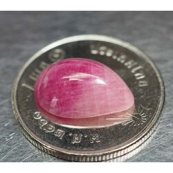 พลอยทับทิมแท้ 5.37 กะรัตสีชมพูแดง