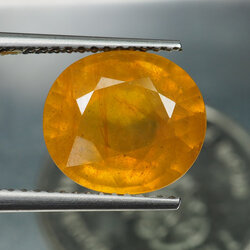 บุษราคัมอัฟริกาสีเหลือง (Sapphire) 6.50 กะรัต