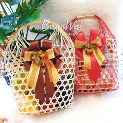 ชะลอมถือ ตะกร้าชะลอม ขนาดใหญ่