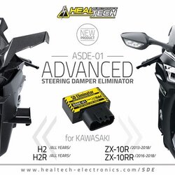 ตัวหลอกกันสะบัดไฟฟ้า Healtech สำหรับ ZX10 2016+