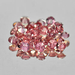 พลอยแท้โรโดไรท์สีชมพู 1.67กะรัต 30 ชิ้นไซด์ 2.2 มม.