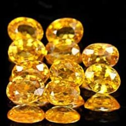 แซฟไฟร์สีเหลือง 2.25 กะรัต 10 ชิ้น