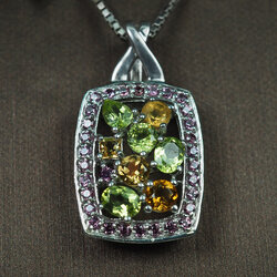 จี้แฟนซีพลอยแท้หลากสี 1.25 กะรัต