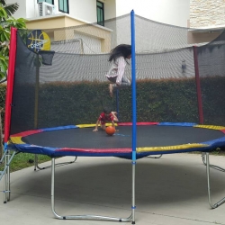 แทรมโพลีน สปริงบอร์ด 14ฟุตสีสายรุ้ง (4.27ม) 6ขา