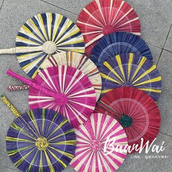 พัดสาน หญ้าราเฟียร์ ขนาด 23 cm