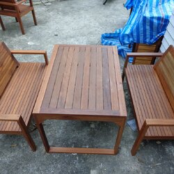 ชุดโต๊ะสนามร้านอาหาร 2 V.ขาชิดพื้น