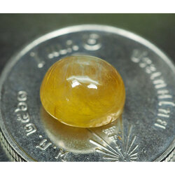 บุษราคัมอัฟริกาสีเหลืองอ่อน 4.05 กะรัต