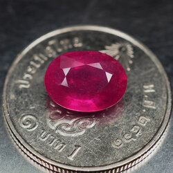 พลอยทับทิม (Ruby) 2.60 กะรัตสีชมพู