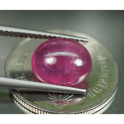 พลอยทับทิมแท้(Ruby) 4.40 กะรัตสวยสีแดงชมพู