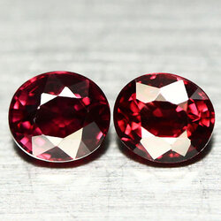 พลอยโรโดไรท์โกเมน 2.03 กะรัต 2 ชิ้น