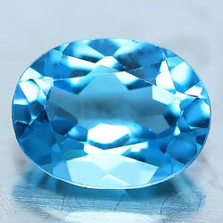 พลอยโทแพซสีฟ้าสวิส 2.05 กะรัต VVS