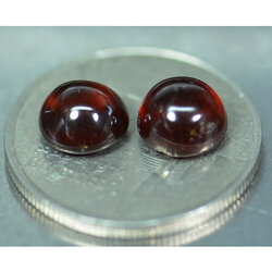 เฮสโซไนต์โกเมน (Hessonite) 4.10 กะรัตแดง 2 ชิ้น