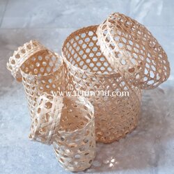 ชะลอมกระบอก มีฝาปิด