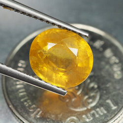 บุษราคัมอัฟริกาสีเหลือง (Sapphire) 3.30 กะรัต