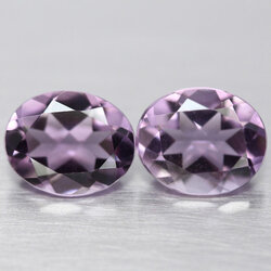 แอเมทิสต์สีม่วงเข้ม 4.60 กะรัต 2 ชิ้น