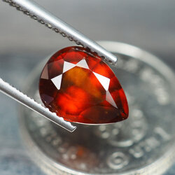 เฮสโซไนต์โกเมน (Hessonite) 2.45 กะรัตสีแดงส้ม