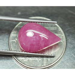 พลอยทับทิมแท้ 7.10 กะรัตสีชมพูแดงสวย