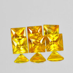 บุษราคัมบางกะจะ 0.80 กะรัต 6 ชิ้น 2.8 มิล