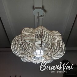 โคมไฟหวายฟอกขาว ทรงมะเฟือง (โคมไฟ)