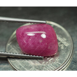 พลอยทับทิมแท้ 4.62 กะรัตสีชมพูแดง