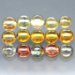 แซฟไฟร์หลากสี (Sapphire) 2.85 กะรัต 15 ชิ้น 3 มิล