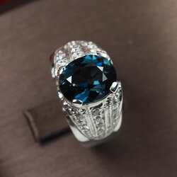 แหวนพลอยแท้ลอนดอนโทปาส 3.40 กะรัตน้ำ IF